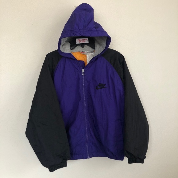 NIKE Front Zip Hooded Big Swoosh Kids RARE Jacket - Picture 1 of 4